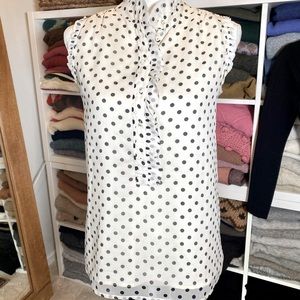J Crew polka dot blouse sz 0